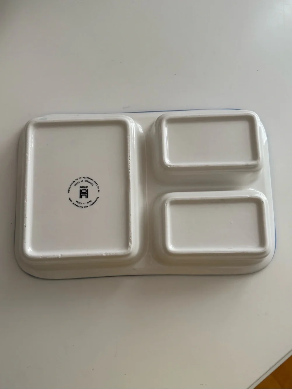 Blue/White Ceramic Divided Tray - Organizer